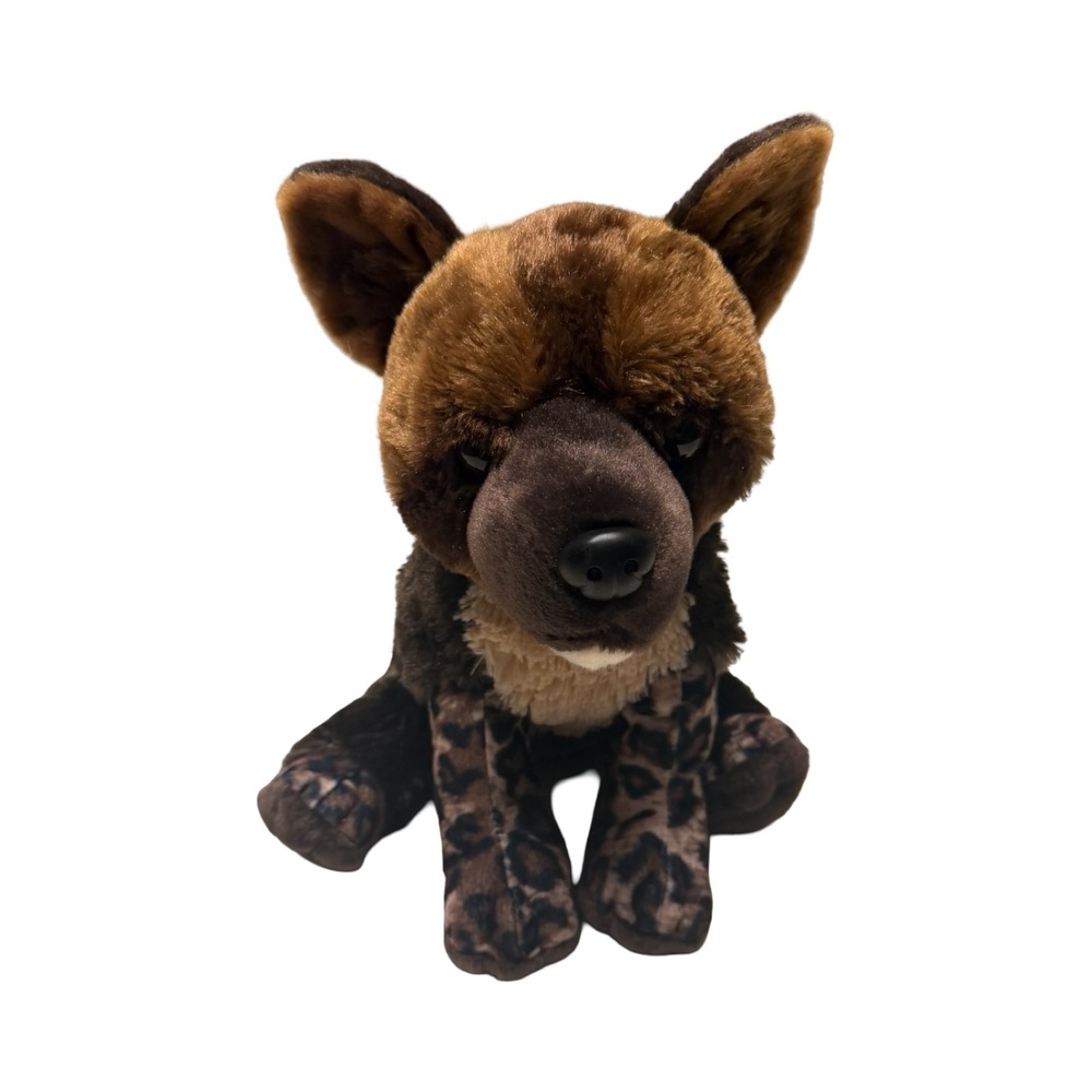Wild Republic Hyena Plush Stuffed Animal Leopard Print Legs Brown Safari Toy